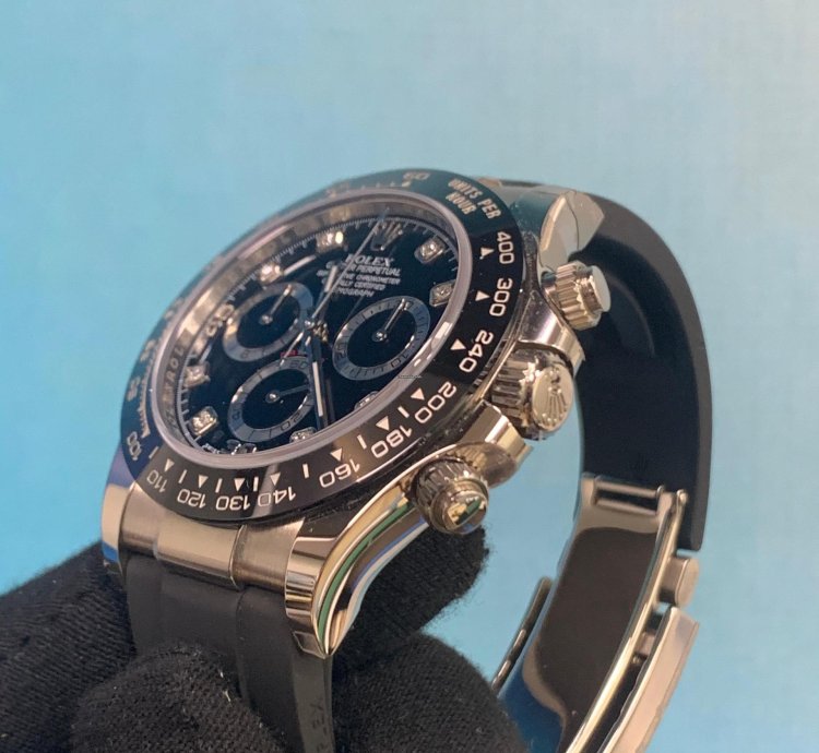 Rolex Daytona 116519ln Daytona White Gold Diamond Oysterflex