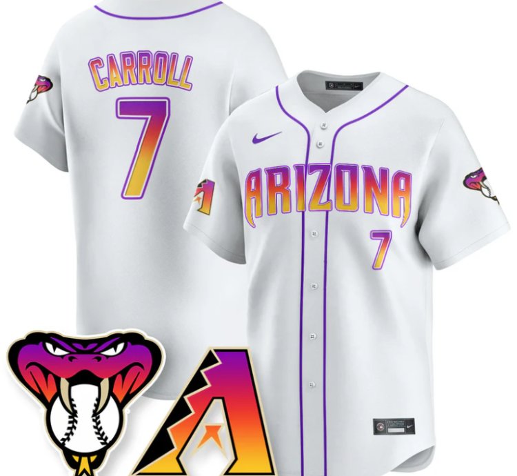 Corbin Carroll Jersey 7 Arizona Diamondbacks 2025 City Connect Concept Stitched White