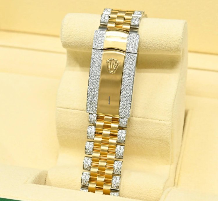 Rolex Datejust 41 41mm - Champagne Jubilee Fluted Iced Out