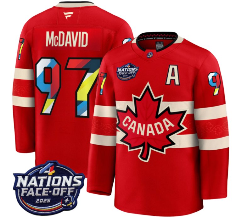 Mens Connor Mcdavid Jersey 97 Canada 4 Nations Face-off 2025 V2 Stitched Red