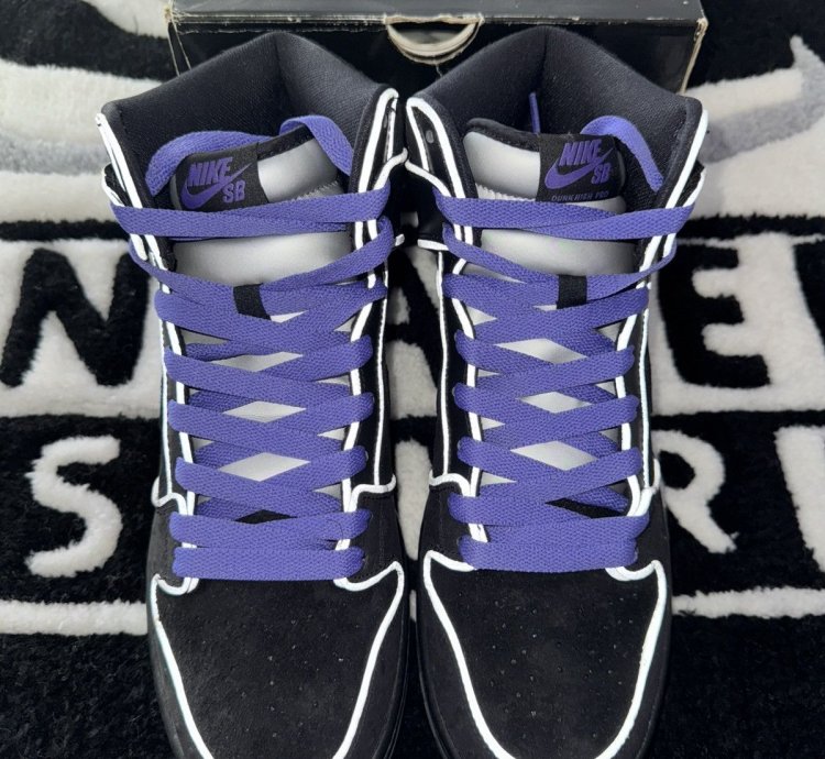 Nike Sb Dunk High Black Purple Box size 11