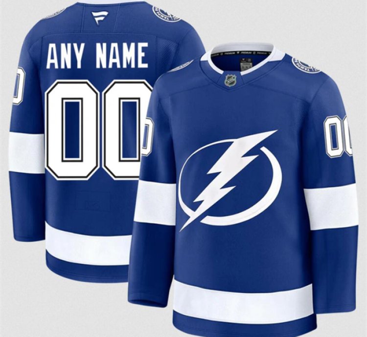 Mens Custom Tampa Bay Lightning Jersey Name Number 2025 Home Blue