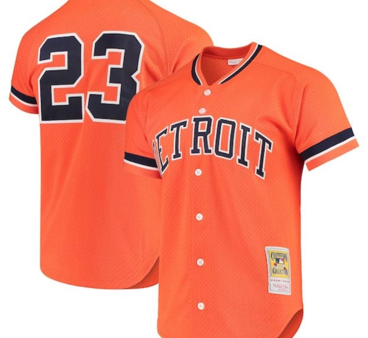 Detroit Tigers Kirk Gibson Orange Throwback Mesh Jersey