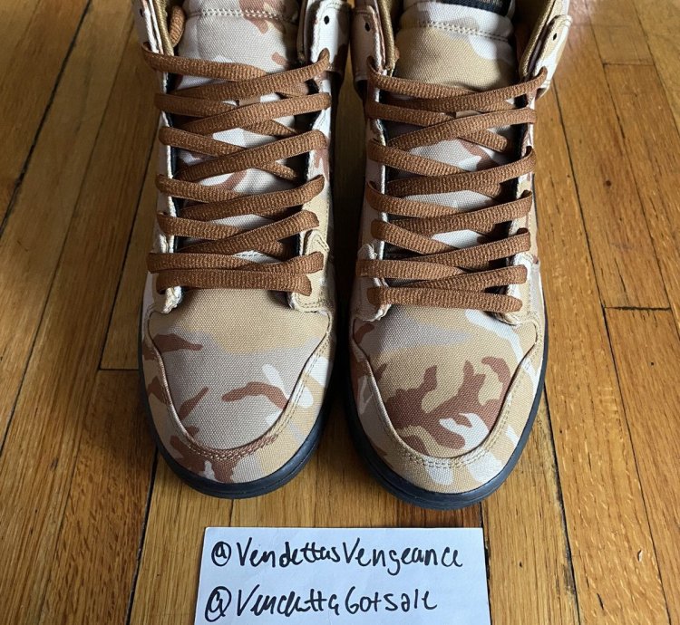 Nike Sb Dunk High Brown Desert Camo Canvas Us9