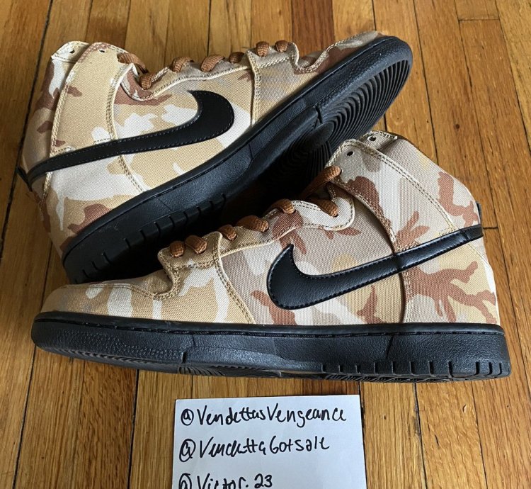 Nike Sb Dunk High Brown Desert Camo Canvas Us9