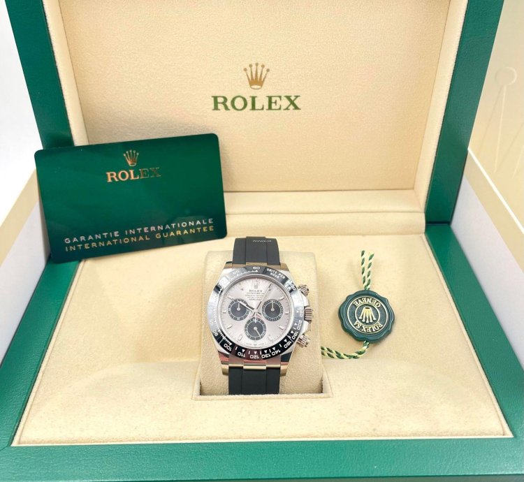 Rolex Daytona 116519ln White Gold Oysterflex Silver Dial Unworn 2022