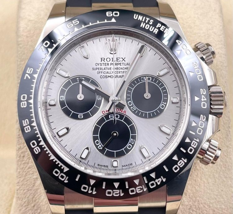 Rolex Daytona 116519ln White Gold Oysterflex Silver Dial Unworn 2022