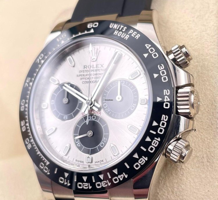 Rolex Daytona 116519ln White Gold Oysterflex Silver Dial Unworn 2022