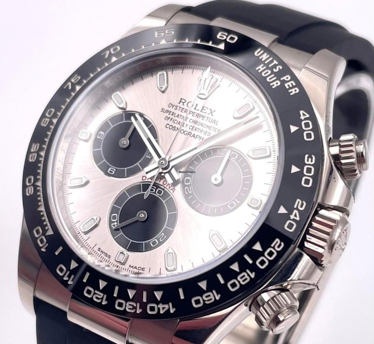 Rolex Daytona 116519ln White Gold Oysterflex Silver Dial Unworn 2022
