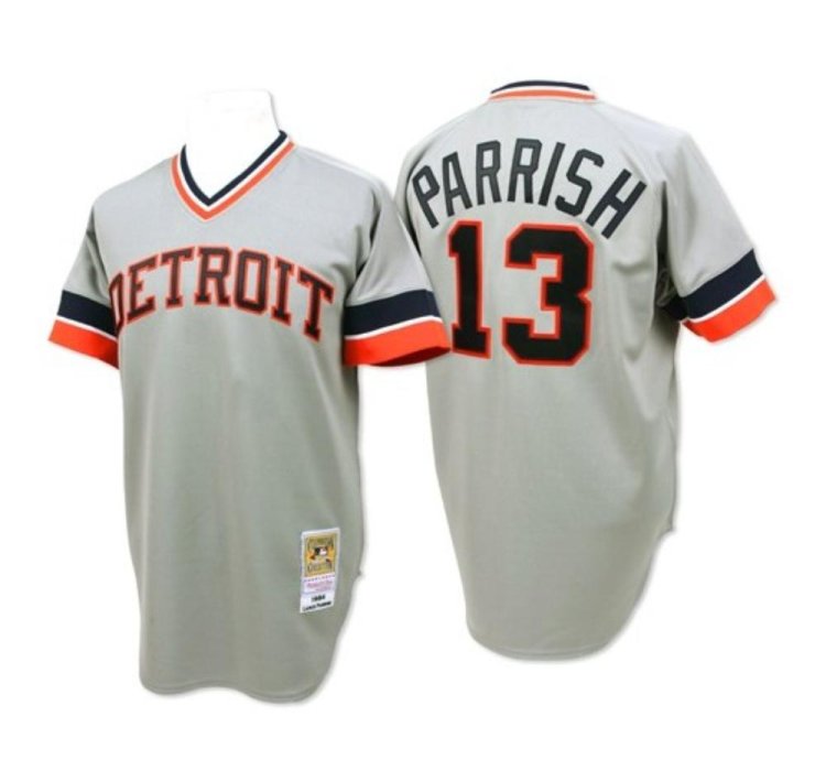 Detroit Tigers Lance Parrish Gray Throwback Pullover Jersey
