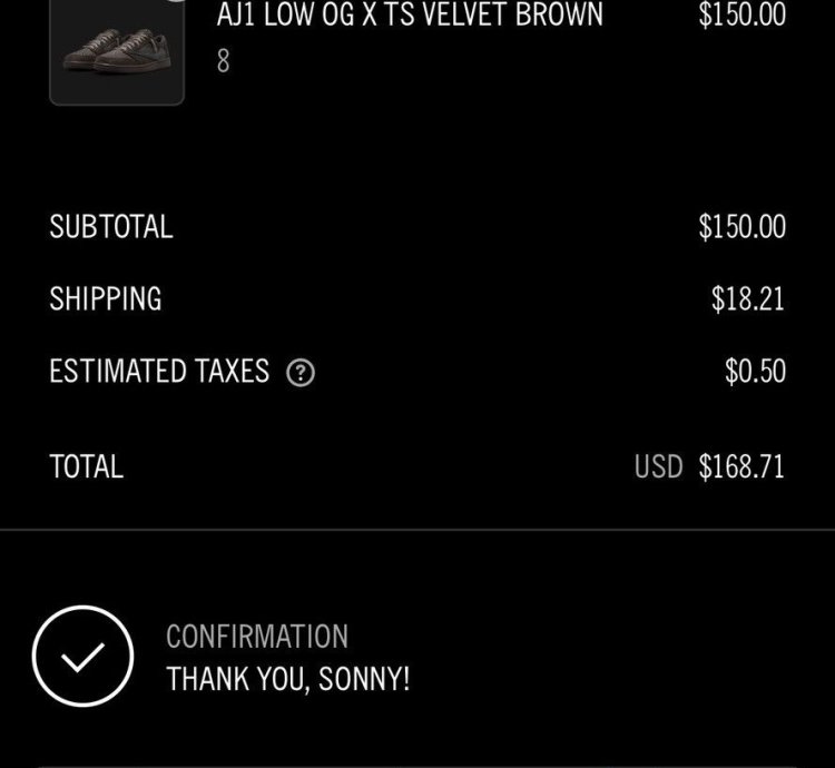 Travis Scott Air Jordan 1 Retro Low Og Sp Velvet Brown