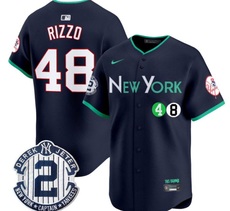 Anthony Rizzo Jersey 48 New York Yankees City Connect Vapor Premier Limited Stitched Navy