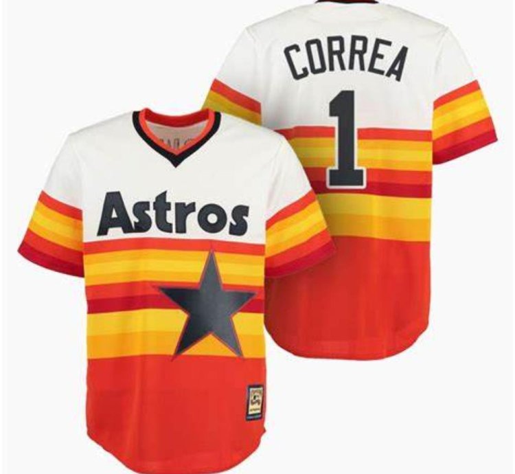Houston Astros Carlos Correa Orange Throwback Pullover Jersey