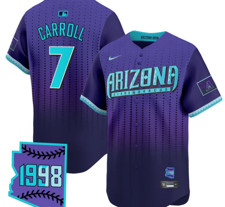 Corbin Carroll Jersey 7 Arizona Diamondbacks 2025 City Connect Vapor Premier Limited Stitched