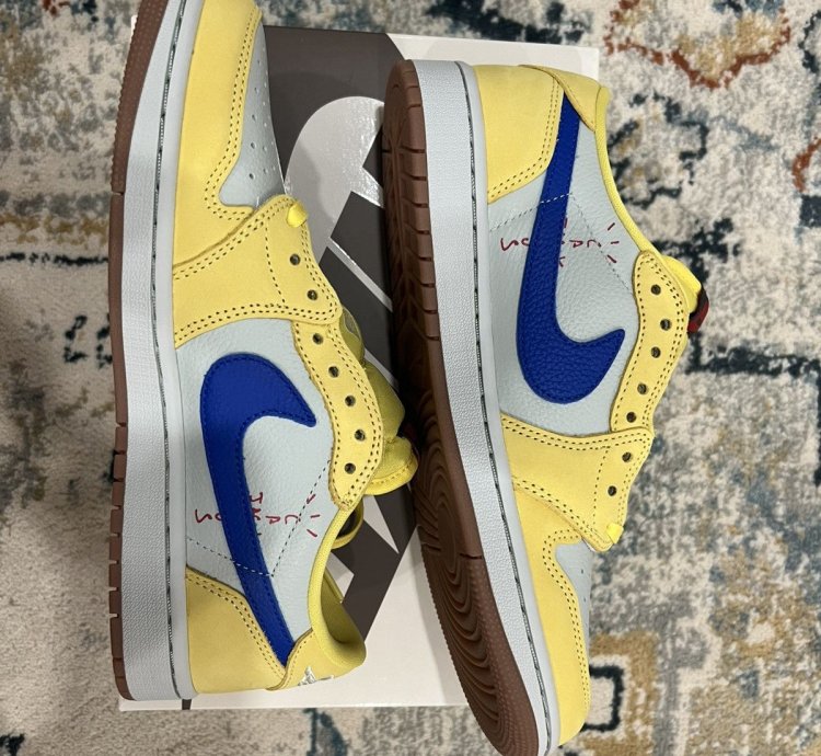 Travis Scott Jordan 1 Low Canary