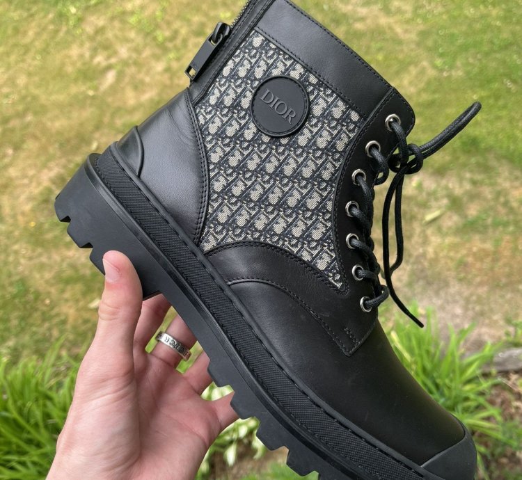 Dior Explorer Ankle Boots Black Oblique