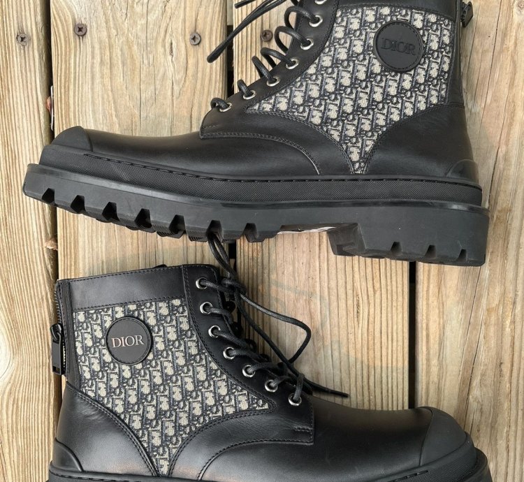 Dior Explorer Ankle Boots Black Oblique