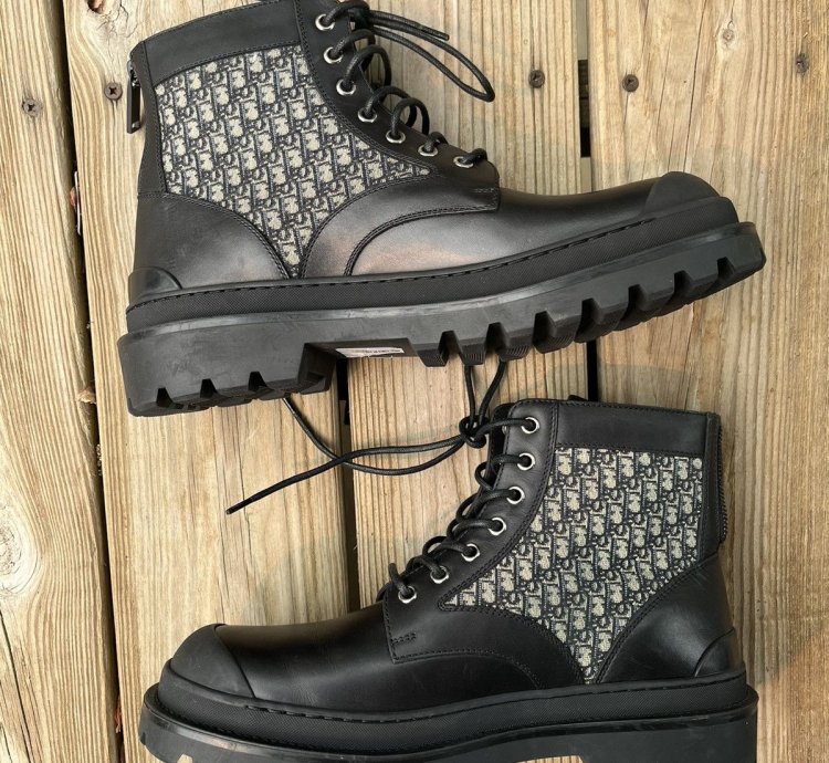 Dior Explorer Ankle Boots Black Oblique