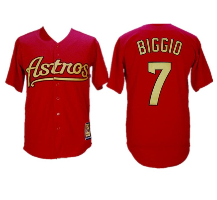 Houston Astros Craig Biggio New Red Throwback Jersey