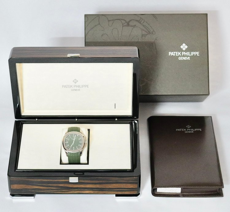 Patek Philippe Aquanaut 5168g Box And Papers 2020 Green Dial White Gold