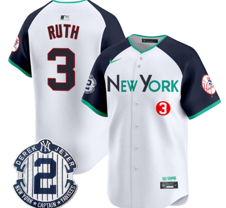 Babe Ruth Jersey 3 New York Yankees City Connect Vapor Premier Limited Stitched Alternate