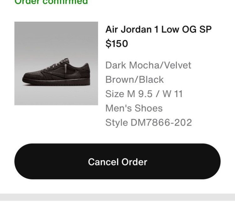 Travis Scott Jordan 1 Low Og Sp Dark Mocha Velvet Brown