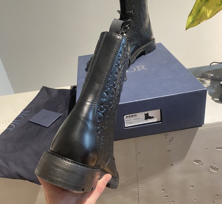 Dior Explorer Ii Leather Oblique Boots