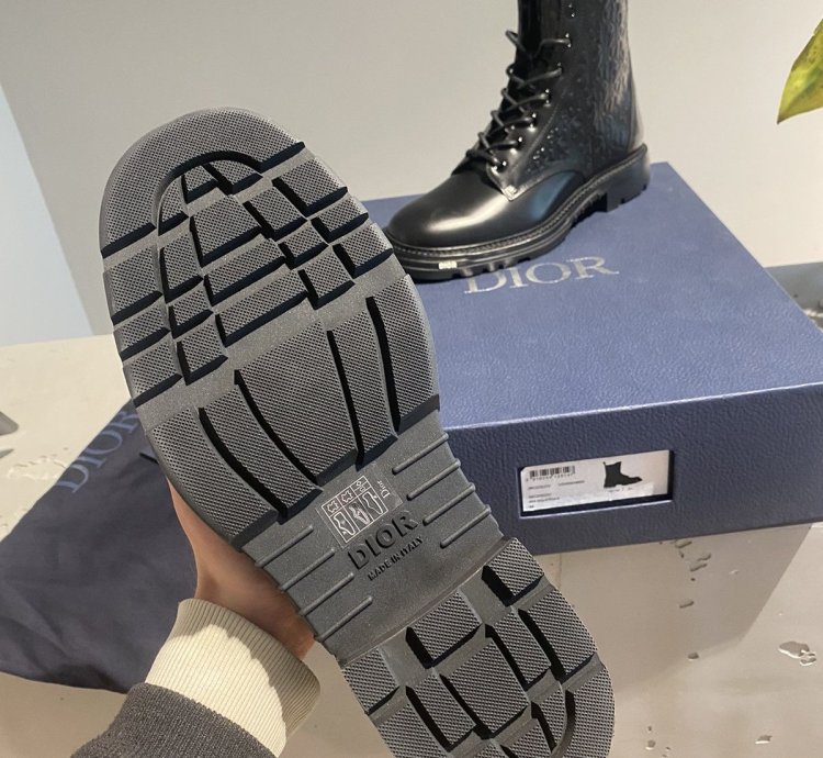Dior Explorer Ii Leather Oblique Boots