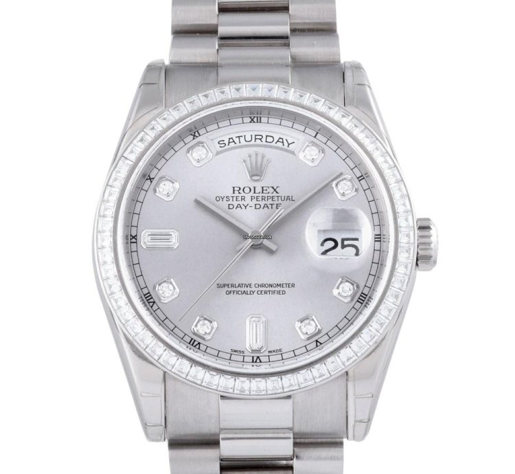 Rolex Day-date 36 118399br Automatic White Gold New