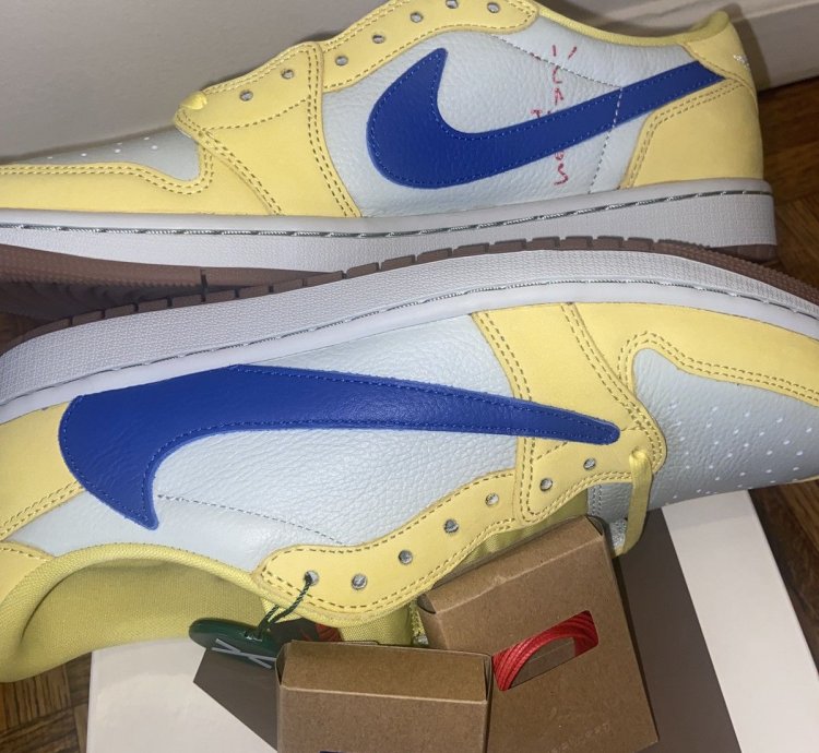 Travis Scott Jordan 1 Retro Low Canary
