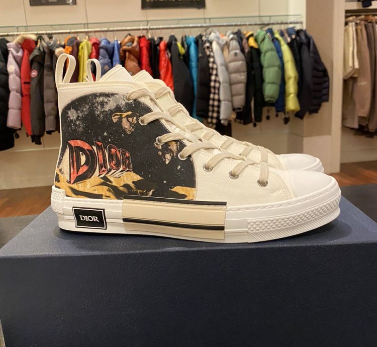 Dior Hightop Canvas Sneaker 44 5