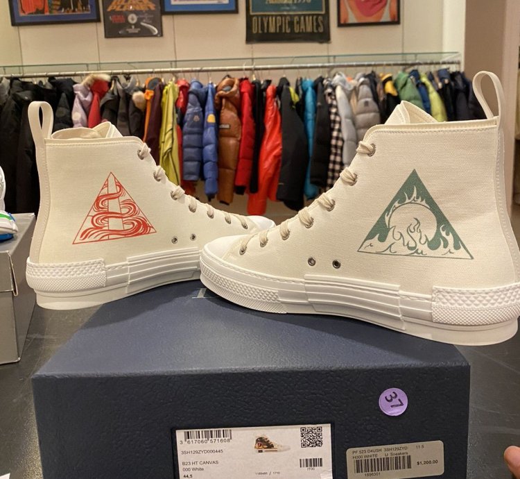 Dior Hightop Canvas Sneaker 44 5