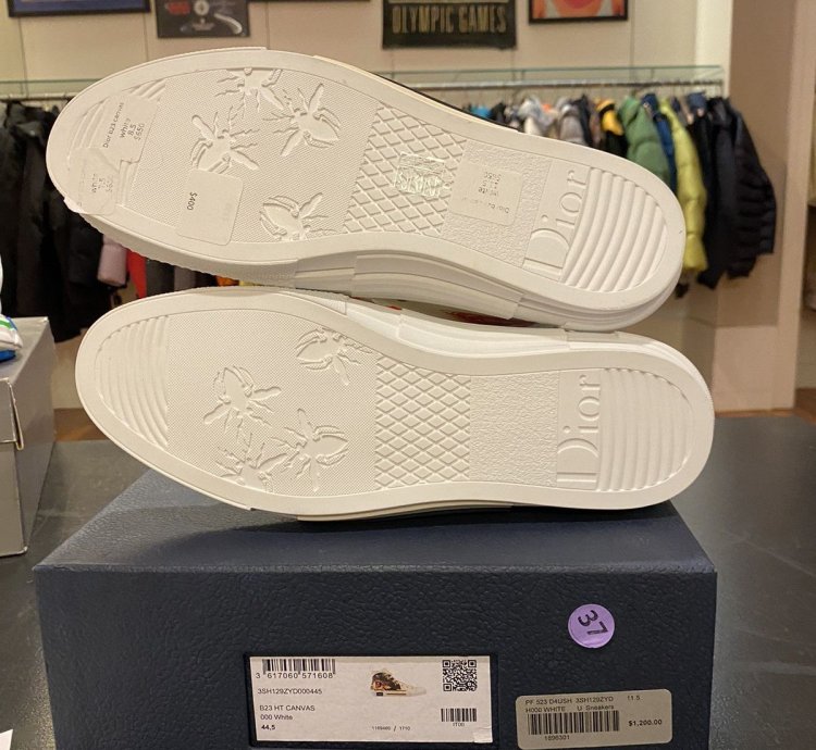 Dior Hightop Canvas Sneaker 44 5