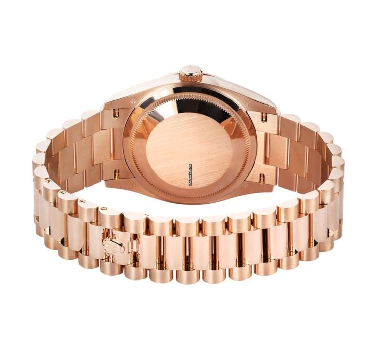 Rolex Day-date 36 128235 18k Rose Gold Green Aventurine Diamond Dial 36 Mm