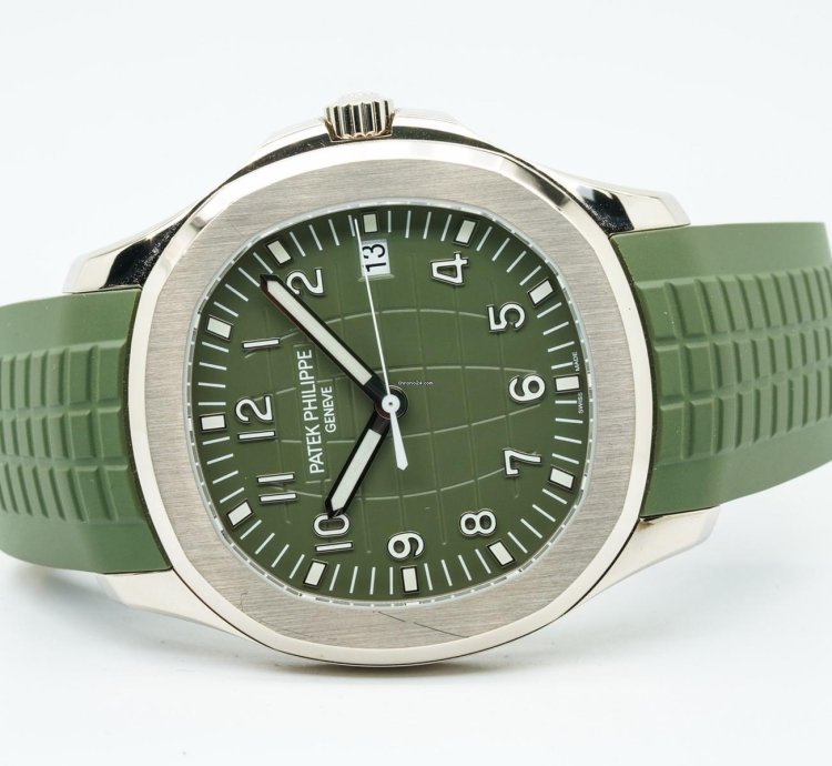 Patek Philippe Aquanaut 5168g-010 5168g White Gold Khaki Green 2021 Fa