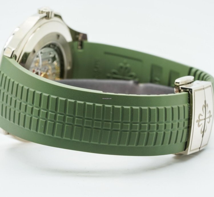 Patek Philippe Aquanaut 5168g-010 5168g White Gold Khaki Green 2021 Fa
