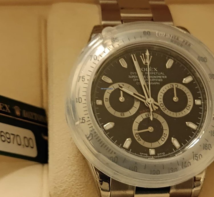 Rolex Daytona 116520 Nos Full Stickers Qr Code - 2007 Italian Warranty - Never Worn - Mint