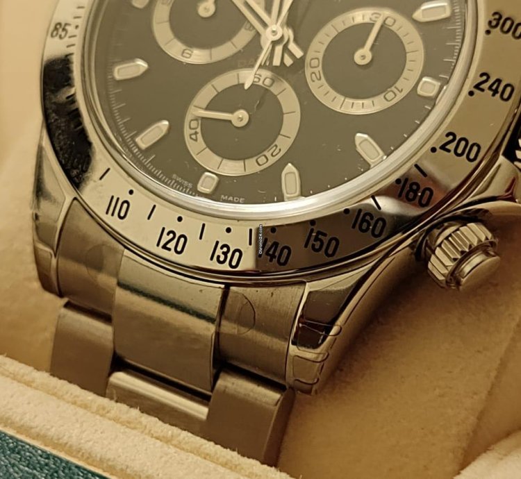 Rolex Daytona 116520 Nos Full Stickers Qr Code - 2007 Italian Warranty - Never Worn - Mint