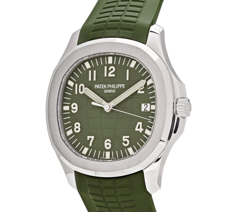 Patek Philippe Aquanaut 5168g-010 Jumbo White Gold Khaki Green