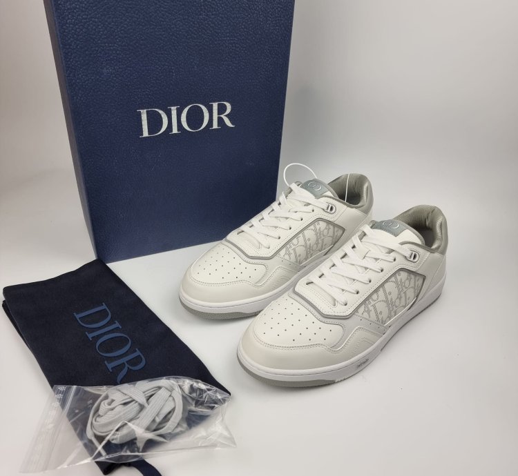 Dior Homme B27 White And Grey Oblique Sneakers 45