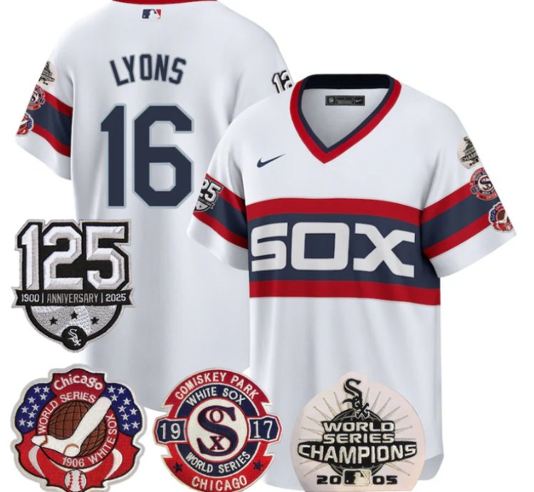 Ted Lyons Jersey 16 Chicago White Sox 125th Anniversary World Series Champions White 1983