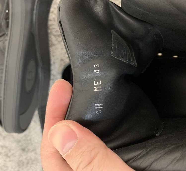 Dior Homme Bondage Black Patent Leather High Top Sz 43