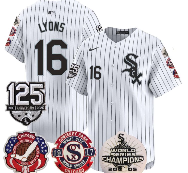Ted Lyons Jersey 16 Chicago White Sox 125th Anniversary World Series Champions White
