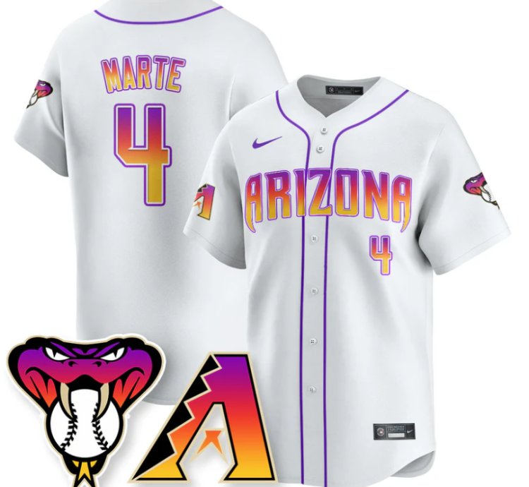 Ketel Marte Jersey 4 Arizona Diamondbacks 2025 City Connect Concept Stitched White