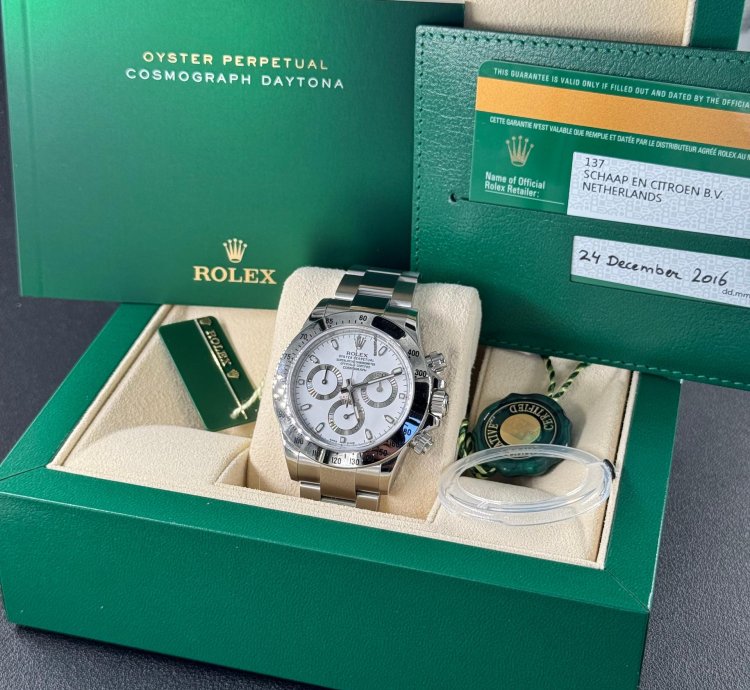 Rolex Daytona 116520 White 2016 Full Set Unworn
