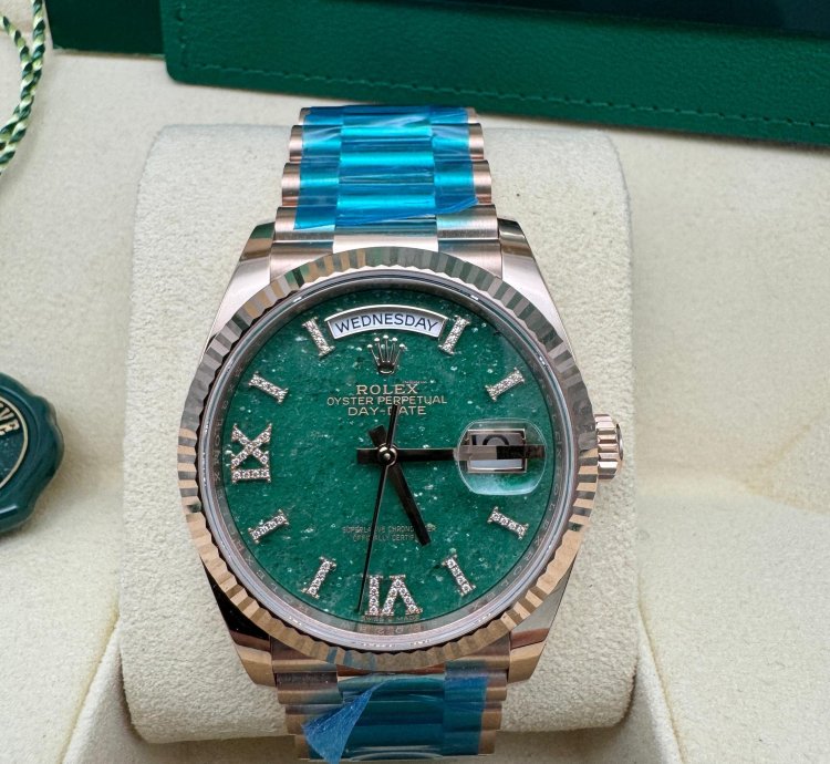Rolex Day-date 36 128235 Green Aventurine Dial New 2023