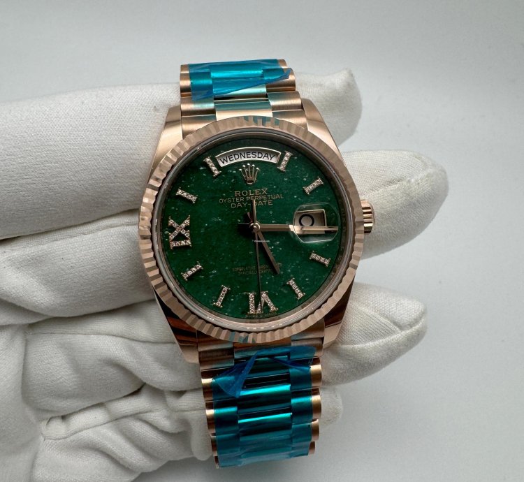 Rolex Day-date 36 128235 Green Aventurine Dial New 2023