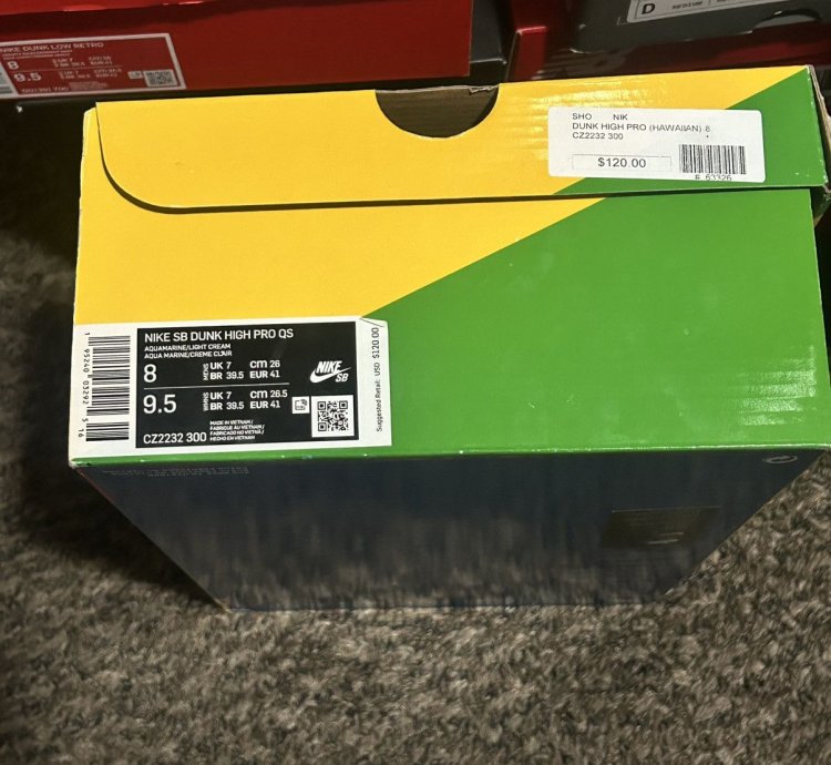 Nike Sb Dunk High Hawaii Maui Wowie Size 8