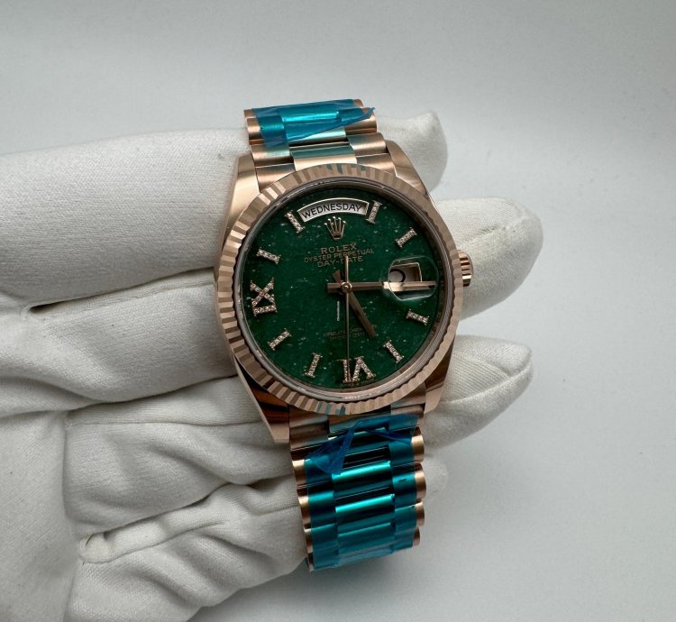 Rolex Day-date 36 128235 Green Aventurine Dial New 2023