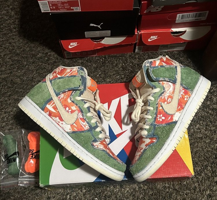 Nike Sb Dunk High Hawaii Maui Wowie Size 8